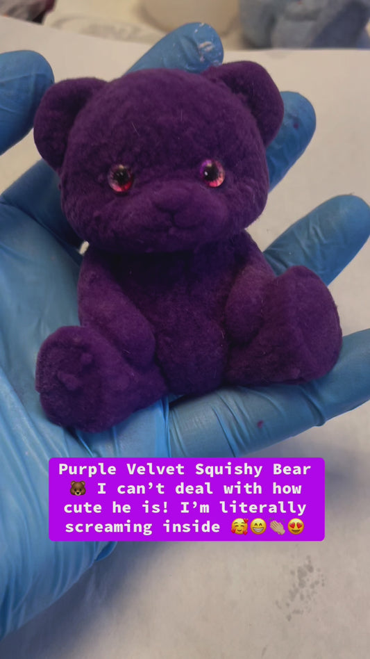 Purple Velvet Bear